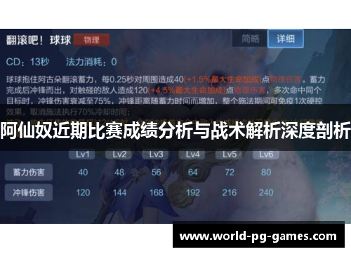 阿仙奴近期比赛成绩分析与战术解析深度剖析